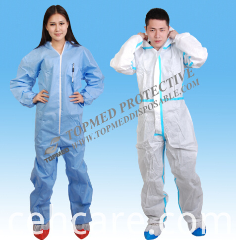 Disposable PP Coverall with Hood Topmed Brand